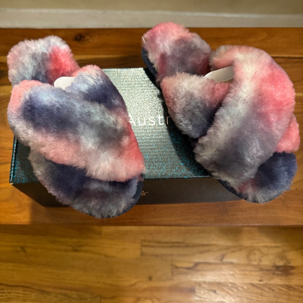 Emu Australia Mayberry Purple Tie Dye Slippers Size 7